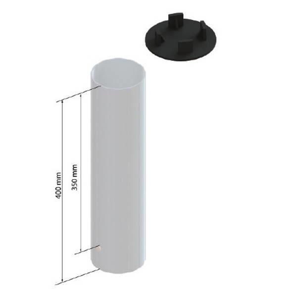 Fourreaux de tennis en aluminium + couvercles pour poteaux Ø90