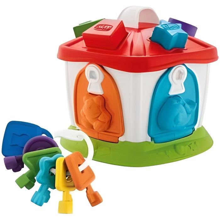 Maison Cottage des Animaux 2 en 1 Chicco - Trieur, Boite a formes bebe - Jouet d'eveil 1er age