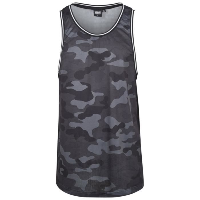 Urban Classics - MESH Débardeur dark grey camo