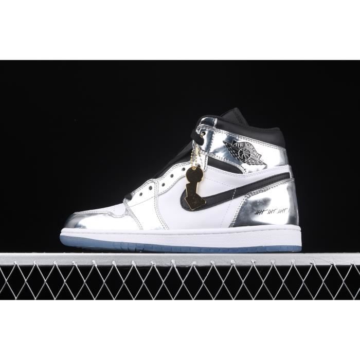 Air Jordan 1 Pass The Torch AJ1 Joe 1 Leonard Liquid Electroplating Silver Classic Retro High Top All-match Culture Basketball Chaus