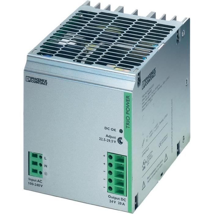 Alimentation rail DIN 24 V/DC 20 A 480 W Phoeni…
