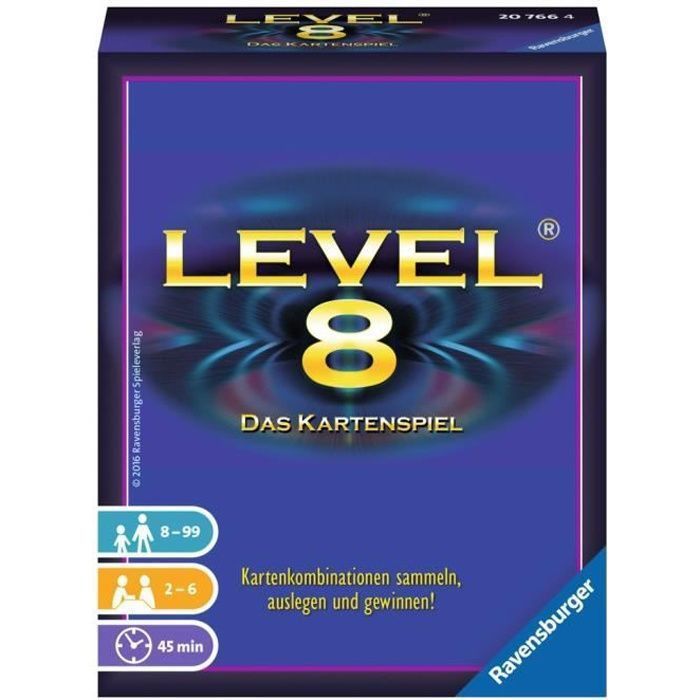 Ravensburger Level 8, Kartenspiel, 8 année(s), Jeu de carte par accumulation, Enfants et adultes, Garçon-Fille, 99 année(s)