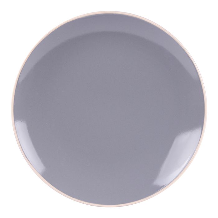 Assiette plate alpha 27 cm gris (lot de 6) - Table Passion Gris