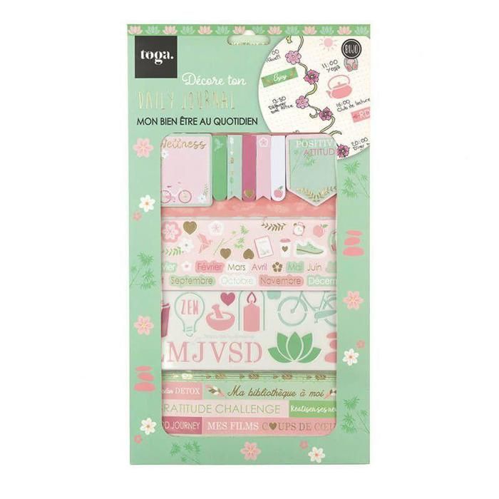 Kit Scrapbooking Formes et Stickers - Ma journée Zen
