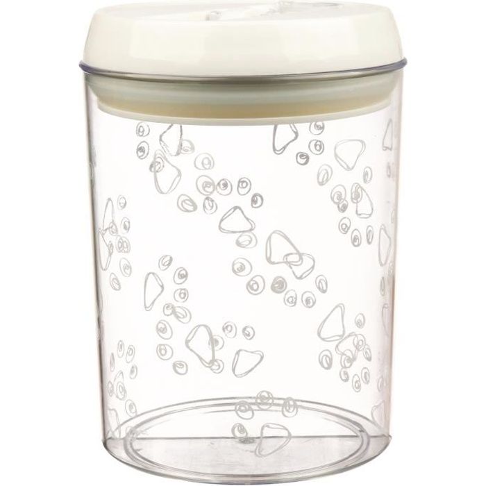 TRIXIE Boîte snack plastique - 1,5 L - ø12x17,5 cm - Transparent et blanc - Pour chien, chat et lapin