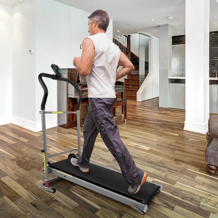NEUFU Tapis de marche - Tapis de course pliable Conception d'amortisseur Noir Bon qualité