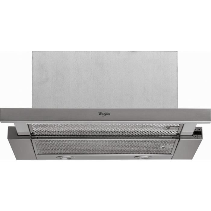 AKR473IX WHIRLPOOL Hotte téléscopique 90 cm, 581 m³-h, C, Inox ( AKR473IX )