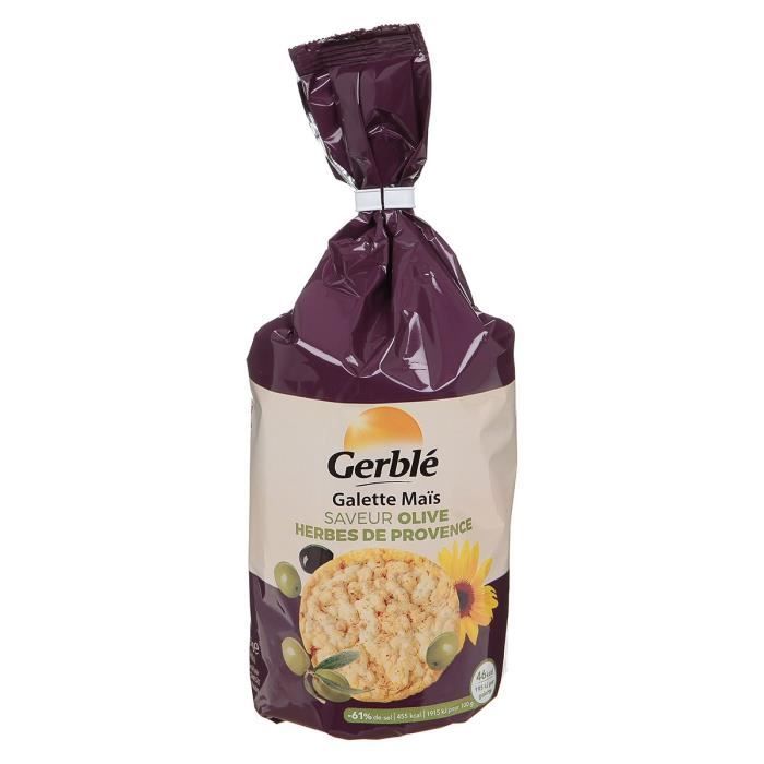 GERBLE Galettes de maïs aux olives herbes provence - 123,5g