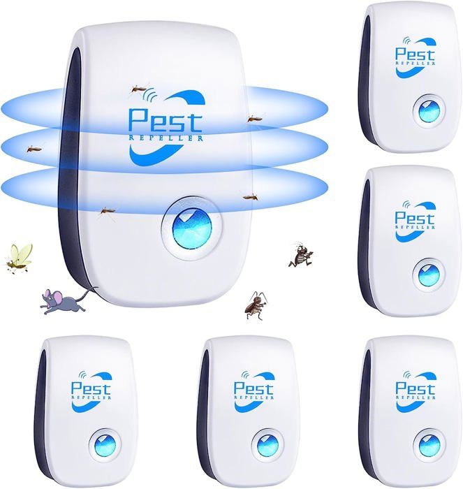 Ultrasons Anti Rongeurs Insectes 8 Pièces Répulsif à Ultrasons