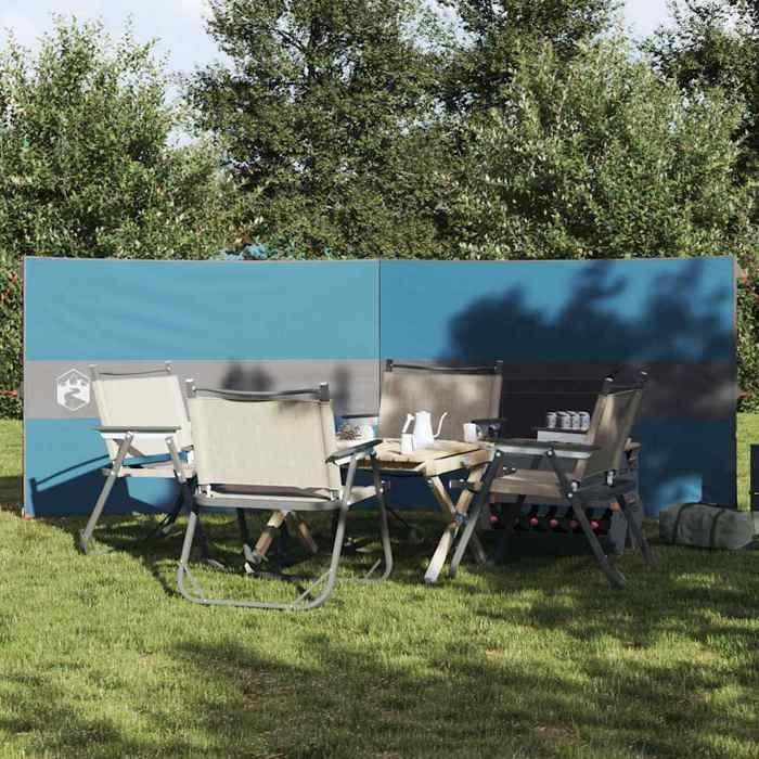 vidaXL Brise-vent de camping bleu 344x120 cm imperméable brise-vent de plage brise-vent de camping-car brise-vent de 4009652