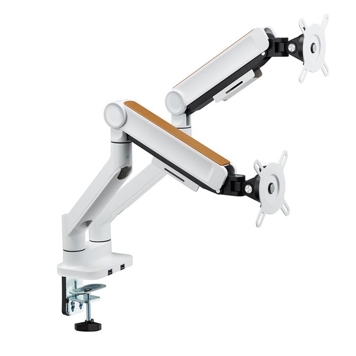 Kenoko Support Double Écran KAMO 32 – Support de moniteur Bras Articulé Ergonomique 360°  Compatible VESA  Réglable