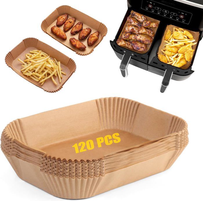 Ninja Lot De 150 Douilles En Papier Sulfurisé Pour Friteuse à Air - Compatibles DZ201/DZ401 - 20,3 X 13,5 Cm - Résiste à 230°C