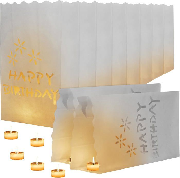 YGCHEN Lot De 20 Sacs à Bougies Noël Luminaires – Papier Ignifuge Blanc Flocon & Bonhomme De Neige – Photophores Extérieur Intérieur Décoration Fête Noël Mariage Anniversaire