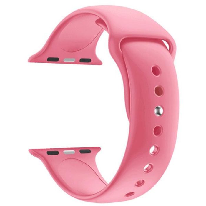 Bracelet montre - MY-MONTRE - Apple Watch 38/40/41mm - Silicone - Rose vif - Fermeture épingle-boucle