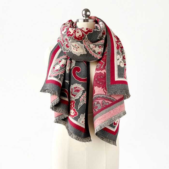 Carré 44x44 Cm Collection KARIA Personnage Katana Rouge | , Linge