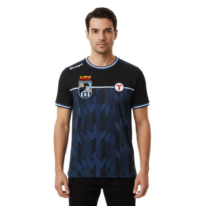 Freegun - T-shirt Homme Polyester OLIVE ET TOM LANDERS Régular Col rond Manches courtes - Bleu (Pièce) Freegun - T-shirt Homme Polyester OLIVE ET TOM LANDERS Régular Col rond Manches courtes - Bleu (Pièce)