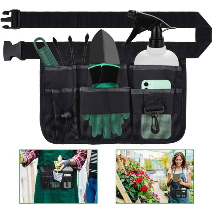 Ceinture porte-outils à sept poches ceinture pour le travail du bois ceinture porte-outils professionnelle en toile imperméable