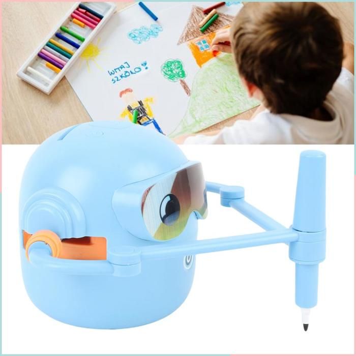 Vvikizy Robot Dessin Enfant Educatif avec 100 Cartes 12 Feutres pour Garçons Filles