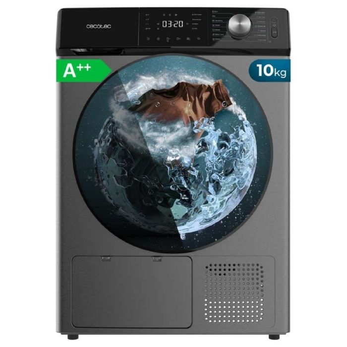 Cecotec Sèche-linge à Pompe à Chaleur 10 kg Bolero Dresscode Dry 10355 Steel Classe Équivalente A++ 14 Programmes 4 Niveaux