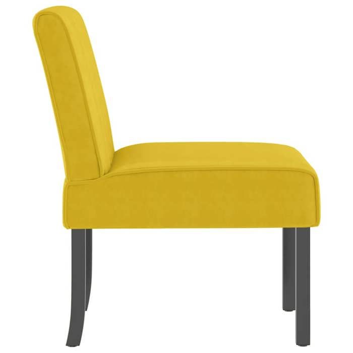 TOP 2026 Chaise Relax - 1 place Fauteuil - sans accoudoirs - jaune velours - 48x64x72 cm FF4835