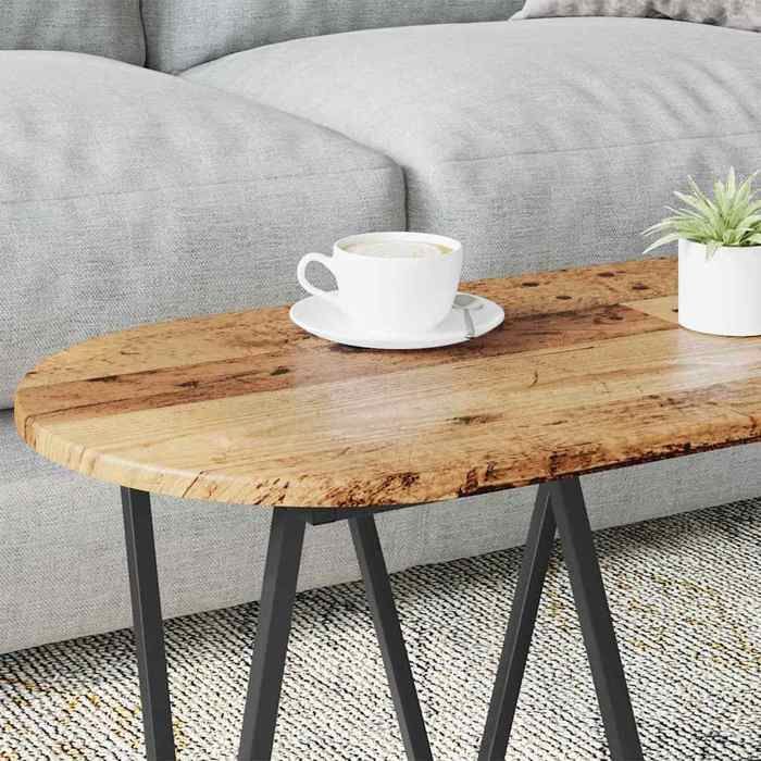 Petite Table Centrale de salon Marron - LEMON® Table basse - Bois Ancien - 80x40x40.5cm 243 - Soldes