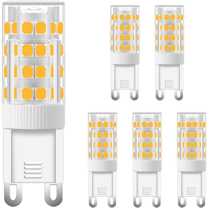 Ampoule LED G9 - ESTAMPILLE - 5W - Équivaut à 40W - 500 lm - 3000K - Blanc chaud - Sans scintillement - Non-dimmable