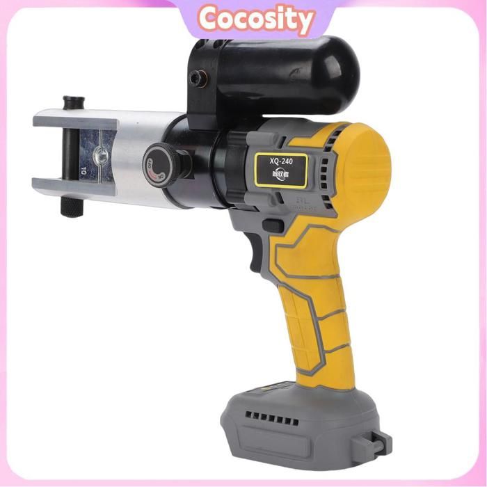 Pince à Sertir Hydraulique Électrique Cuivre 240mm² Alu 185mm² 90KN avec 10 Matrices pour Câble Terminal