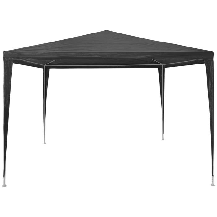 Tente de réception 3x3 m PE durable - vidaXL - polyéthylène - anthracite - 3 x 3 x 255 m - robuste - Protection UV - imperméable nr