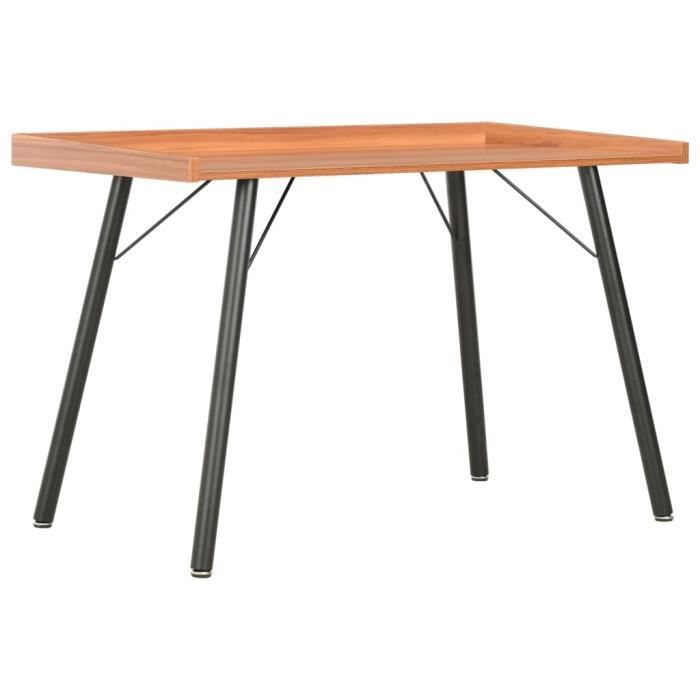 Bureau - AKOZON - AKO7646491605664 - Marron et Noir - 90x50x79 cm - Design Contemporain