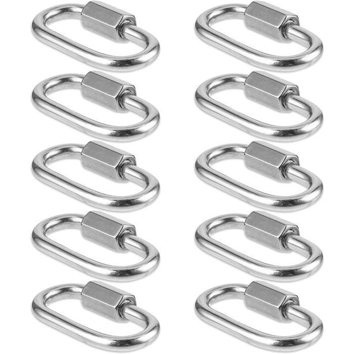 5 Mousquetons de pompier galvanisé 100 x 10 mm HORIZONT