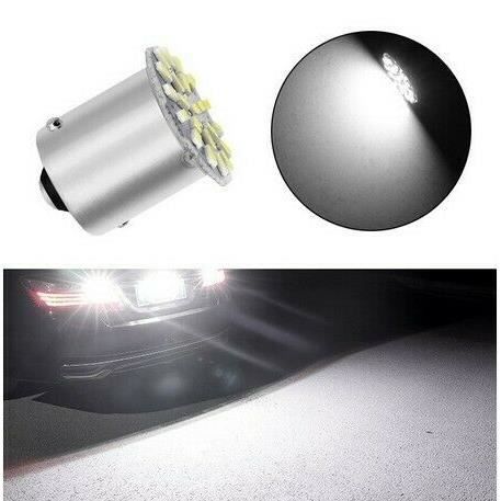 1x Ampoule LED BA15S P21W 22 SMD 6000K Blanc Veilleuse De Jour Feux