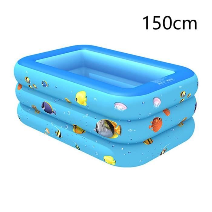 Piscine Gonflable Rectangulaire 150x110x50cm Bleu Achat Vente Abri De Piscine Piscine Gonflable Rectangul Cdiscount
