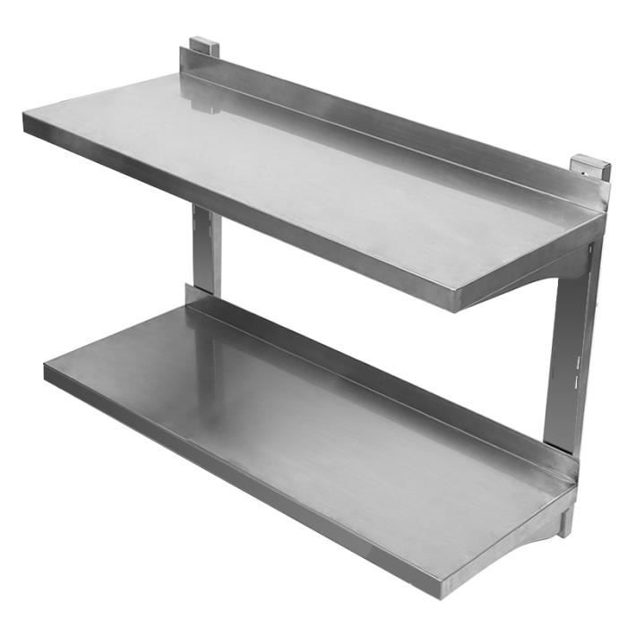 Tablette Murale Inox Etagere De Cuisine Reglable En Hauteur 80
