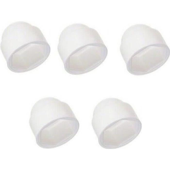 Cache Boulon Blanc 5x Cache Ecrou Blanc Diametre M10 Clef Hexagonale 16mm Capuchon
