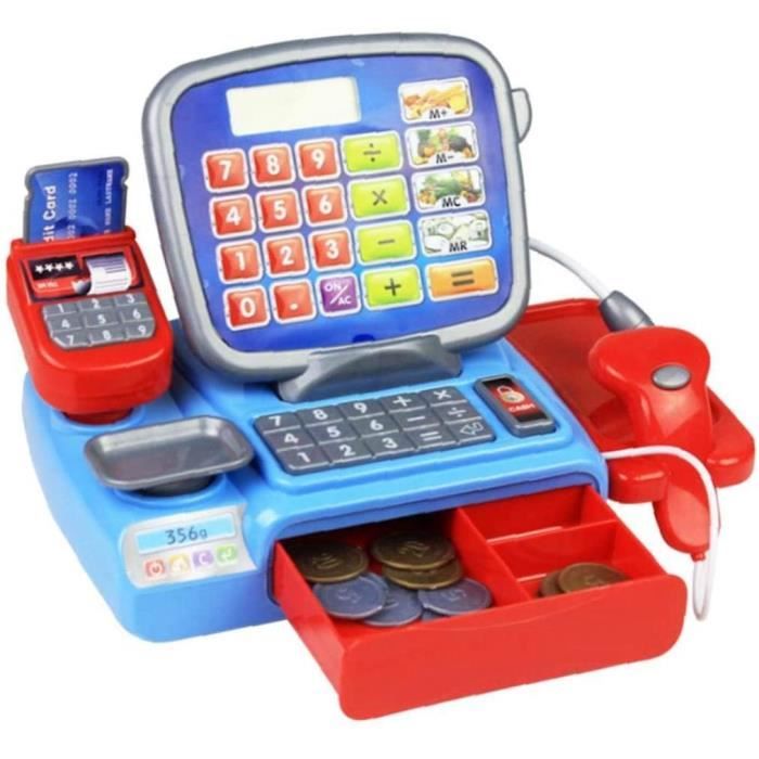 Caisse Enregistreuse Jouet Enfant - Avec Scanner, Micro & Accessoires - Éducatif 3+ Ans - Supermarché