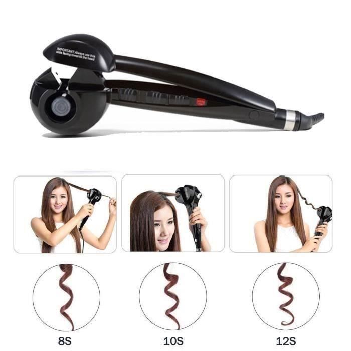 Fer à friser Professionnel Boucleur à cheveux Automatique 190-210-230°C 3  niveaux de température chauffant céramique Styler Salon - Cdiscount  Electromenager