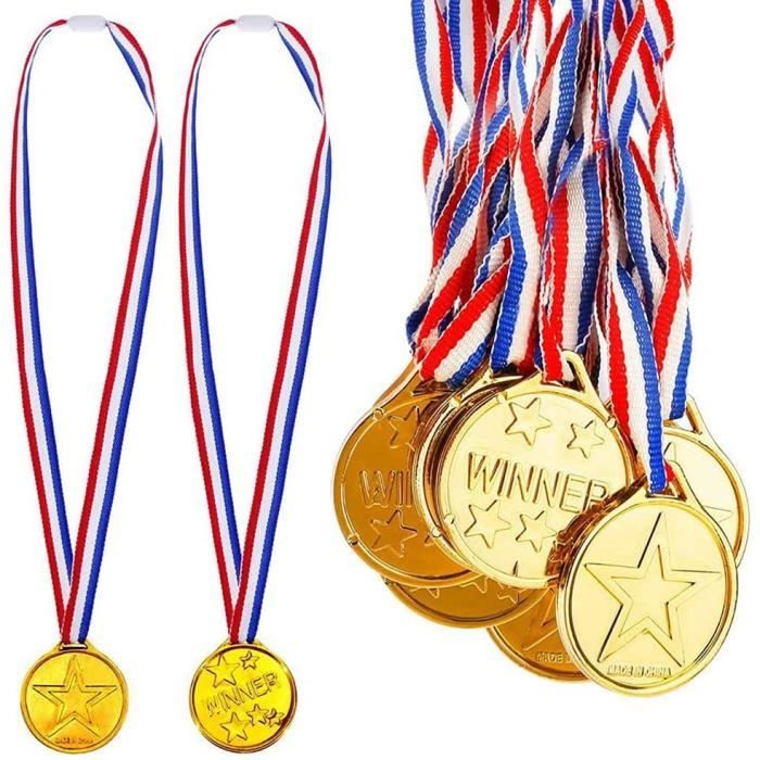Lot de 3 Médailles, Medaille Enfant Metal, Médaille de Métal Récompensant  Or Argent Bronze, Médailles de Prix Olympiques avec Ruban pour Enfants  Adultes Journée Sportive Compétitions Jeux Fêtes : : Sports et