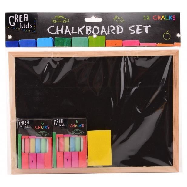Tableau Crea Kids - JOHNTTOY - 29 x 21 cm - Bois - Noir - Cdiscount ...
