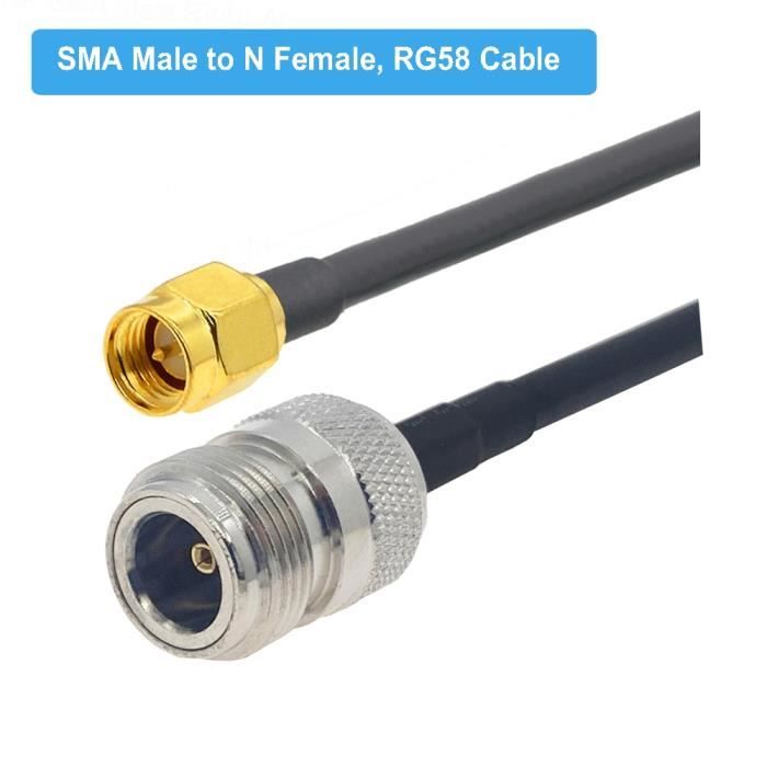 Adaptateur RF SMA Femelle Vers TS9 Mâle - Connecteur Coaxial Plaqué Or, Pour Antennes Wi-Fi