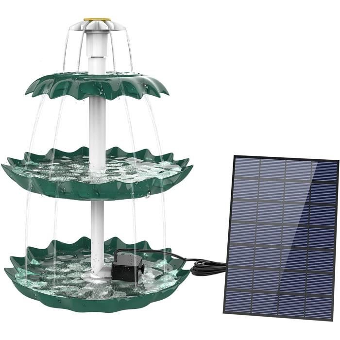 detachable solar fountain pump and adjustable panel for DIY water features