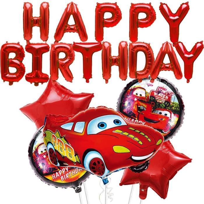 Mezhen Anniversaire Ballon Helium Pour Cars Anniversaire Dcor Happy Birthday Ballon Auto Dcoration De Fte Pour Enfants Cdiscount Maison