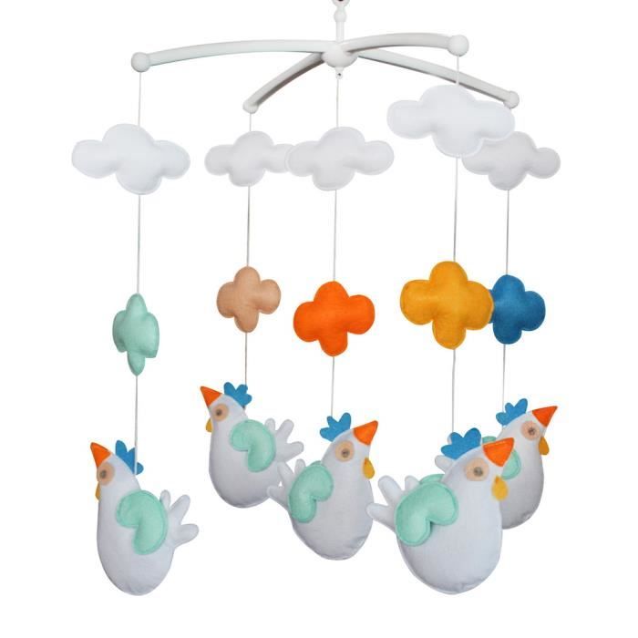 Baby Dream Musical Mobile Colorful Hens Cadeau Fait A La Main Pour Bebe Cdiscount Puericulture Eveil Bebe