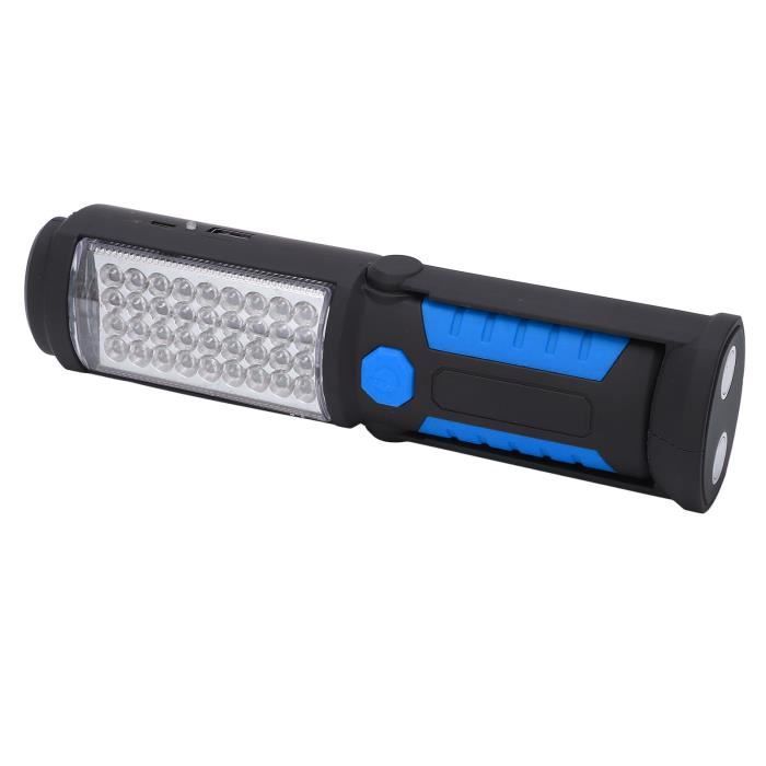Drfeify Lampe torche de travail à LED Lampe de travail de charge USB avec support magnétique Inspection LED Lampe torche 2 modes