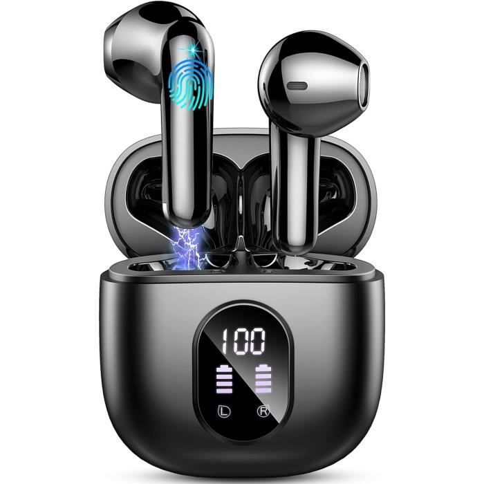 écouteur Pour Sport Bluetooth Écouteurs Bluetooth 5.4 LED Affichage - Casque IP7 42H 4 Micros ENC USB-C Blanc IOS Android Casque Sans Fil Sport écouteur Pour Sport Bluetooth Écouteurs Bluetooth 5.4 LED Affichage - Casque IP7 42H 4 Micros ENC USB-C Blanc IOS Android Casque Sans Fil Sport