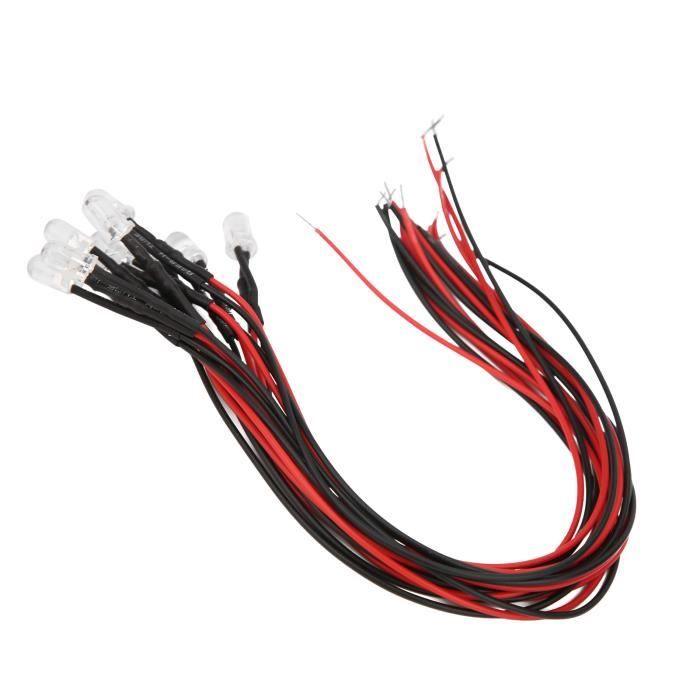 EJ.life Diode à tête ronde LED 50pcs Diode Câblée Tête Ronde ...