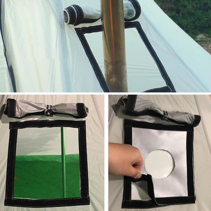 BigKing Manchon De Poêle Pour Tente - Anneau Anti-Brûlure En Fibre De Verre Ignifugé (300°C) - Pour Tunnels De Cheminée