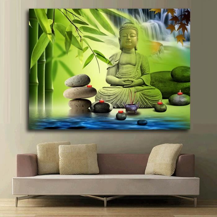 Getek Tableau Panneaux Mural Zen Bouddha bambou pas de cadre 50*70cm #3 -  Achat / Vente tableau - toile - Cdiscount
