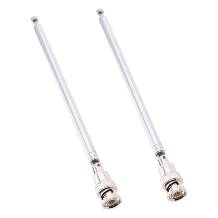 Gazechimp Antennes Télescopiques à 7 Sections avec Connecteur BNC pour Scanner Radio 