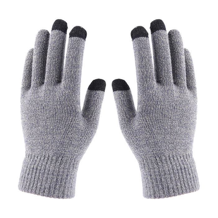 Gants d'hiver pour hommes et femmes - Écran tactile - Mitaines thermiques  en tricot doux Gris - Cdiscount Prêt-à-Porter