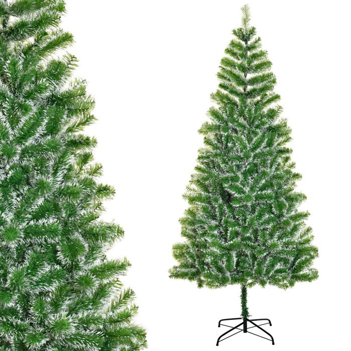 Sapin De Noël Artificiel Nordmann 210 Cm - Branches PVC Réalistes, Support Métallique, Facile à Monter Et Ranger - Écologique Et Durable - 4